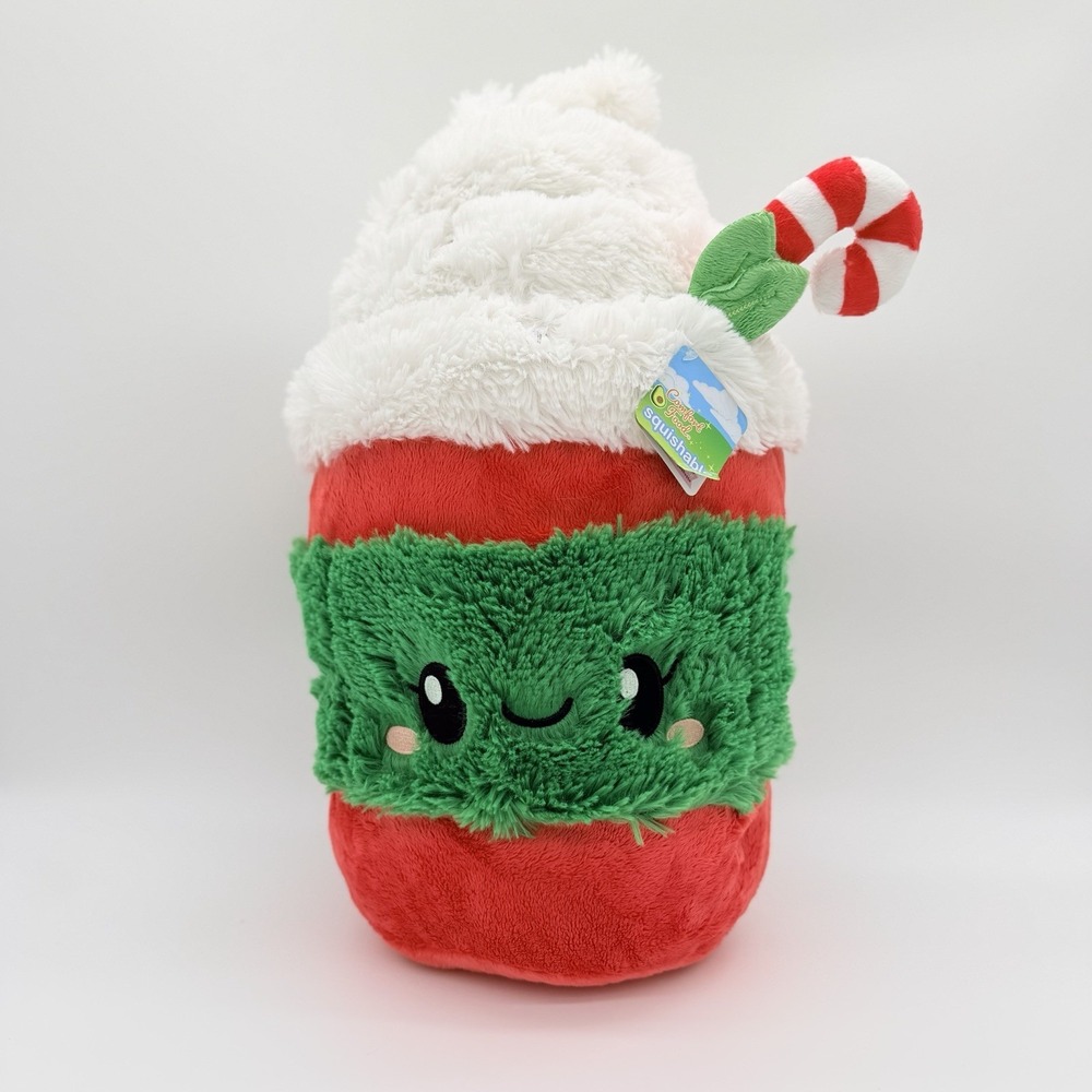 NWT Squishable Holiday Comfort Food Peppermint Mocha 20 Inch Plush Super Cute
